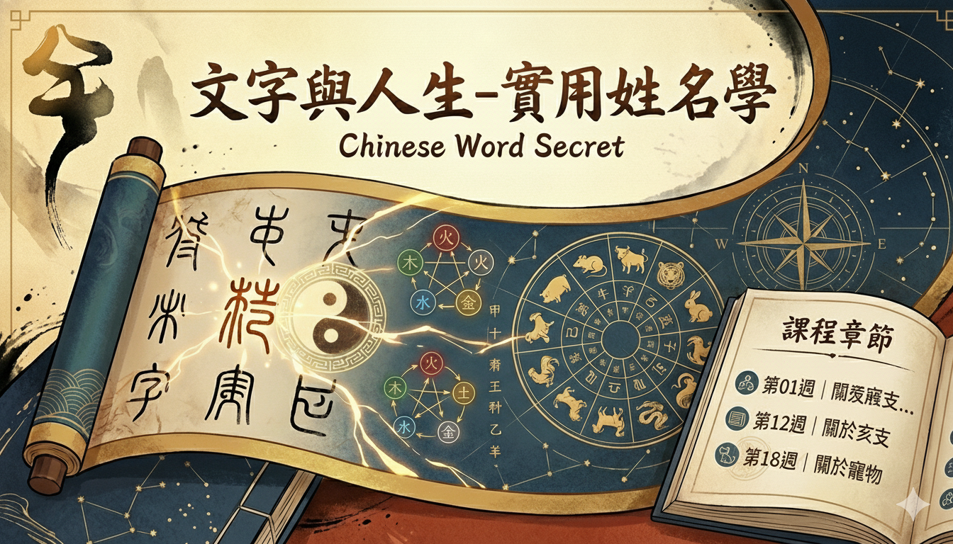 課程主視覺：文字與人生