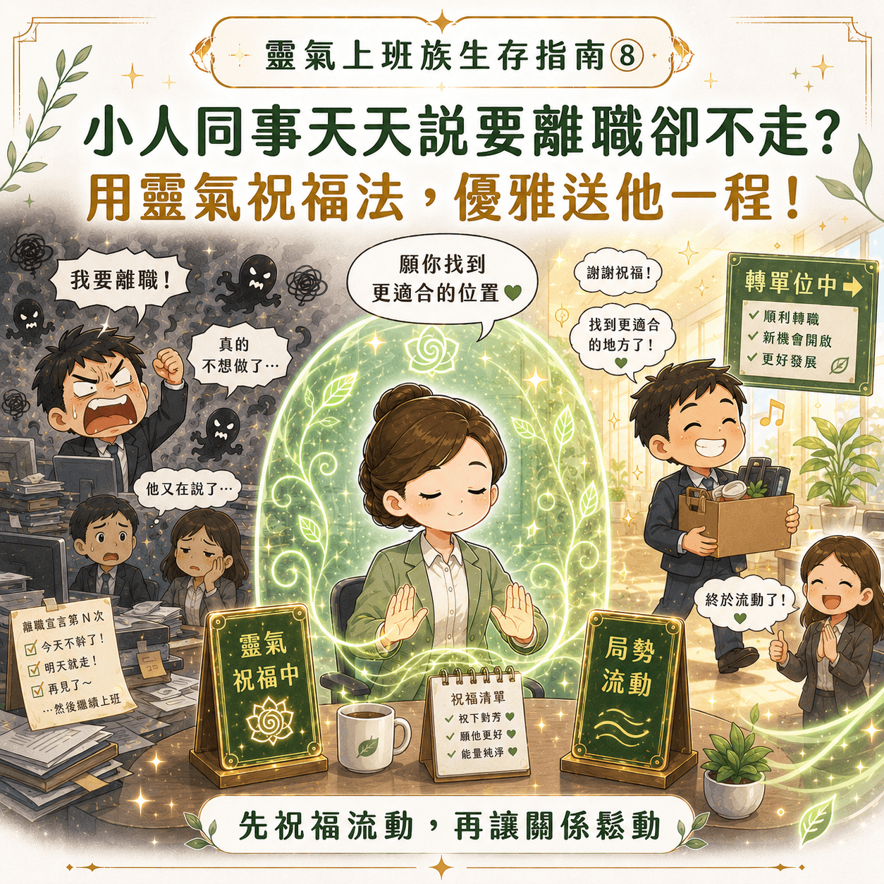 靈氣上班族生存指南 - 小人同事說離職卻不走自救