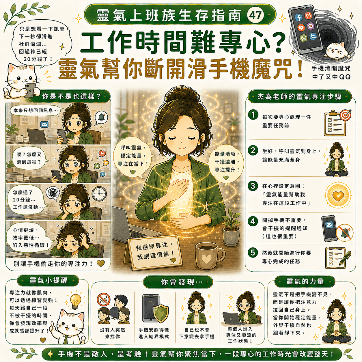 靈氣上班族生存指南 - 斷開滑手機分心魔咒